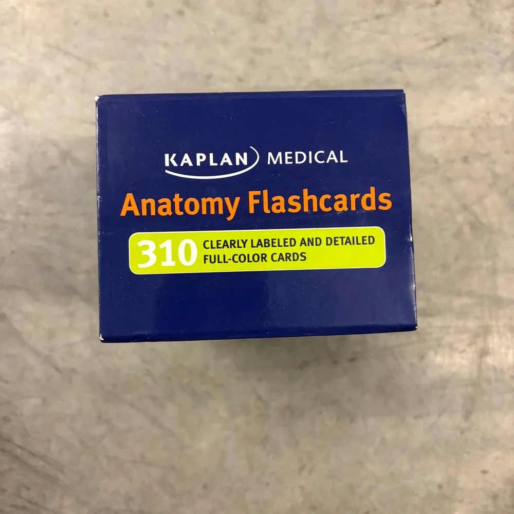 Kaplan Medical Anatomy Flashcards 310 Full Color Study Cards 2011 Box Set